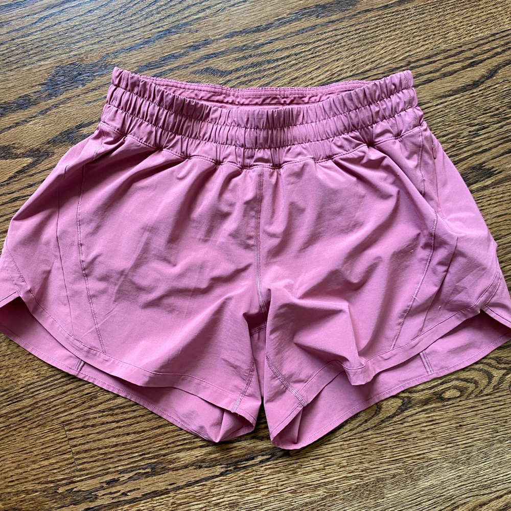 lululemon track that short 5” cherry tint